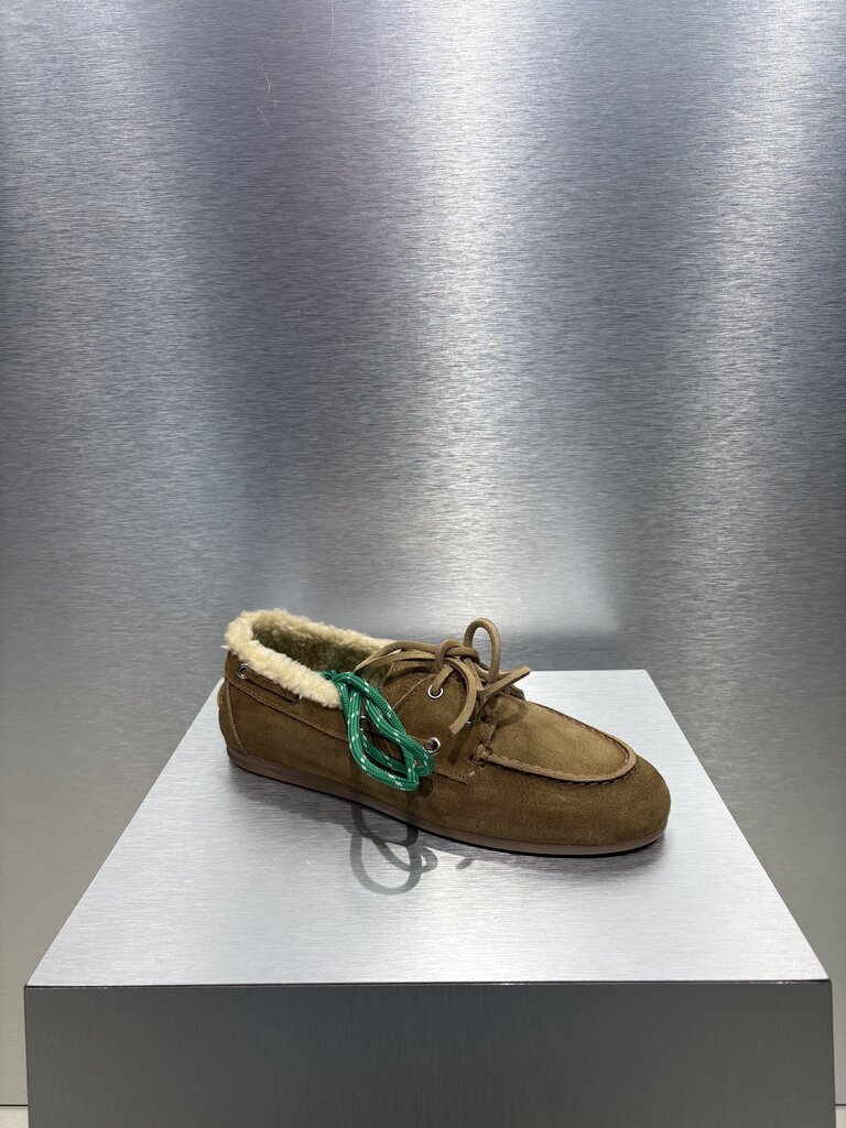 Posa Boat Loafer Brushed - Fur Suede - Desert Tan