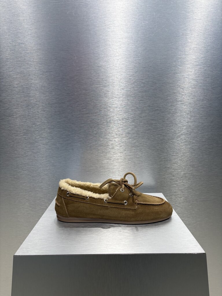 Posa Boat Loafer Brushed - Fur Suede - Desert Tan