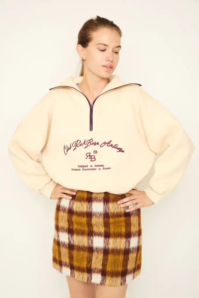 RE/BORN Alva Skirt - Brown Check