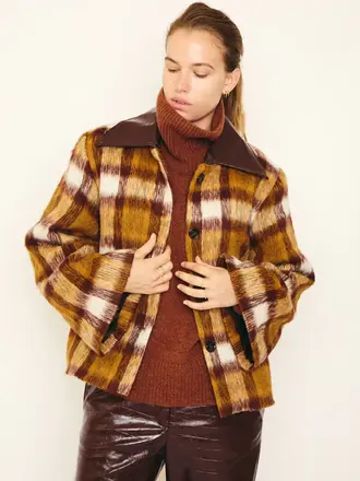 RE/BORN Kaia Jacket - Brown Check