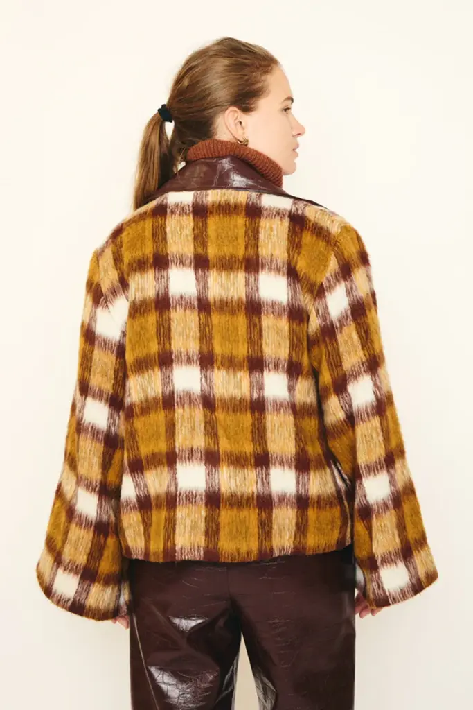 RE/BORN Kaia Jacket - Brown Check