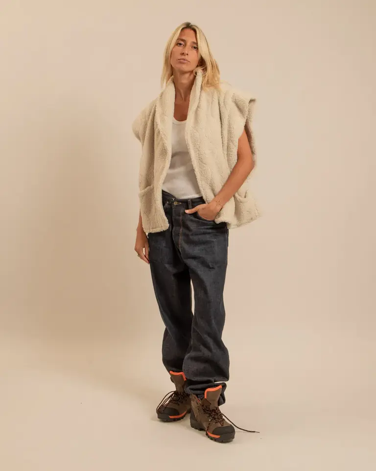 Aokyanos Brooklyn Gilet Sherpa - Crème