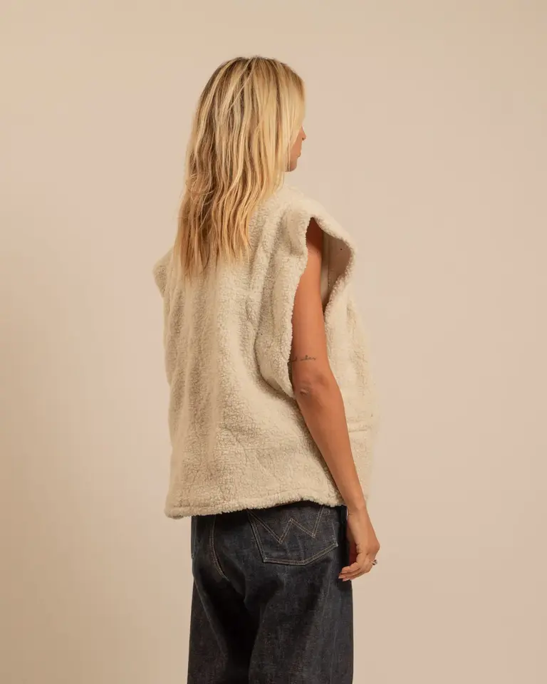 Aokyanos Brooklyn Gilet Sherpa - Crème