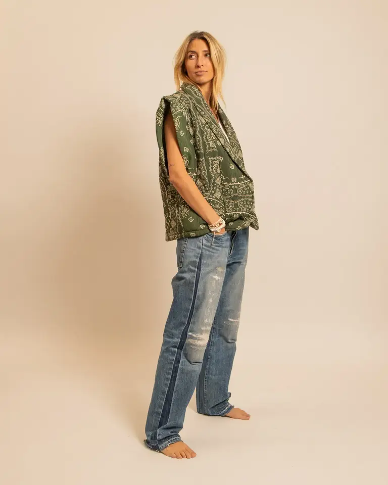 Aokyanos Brooklyn Bandana Vest - Kaki