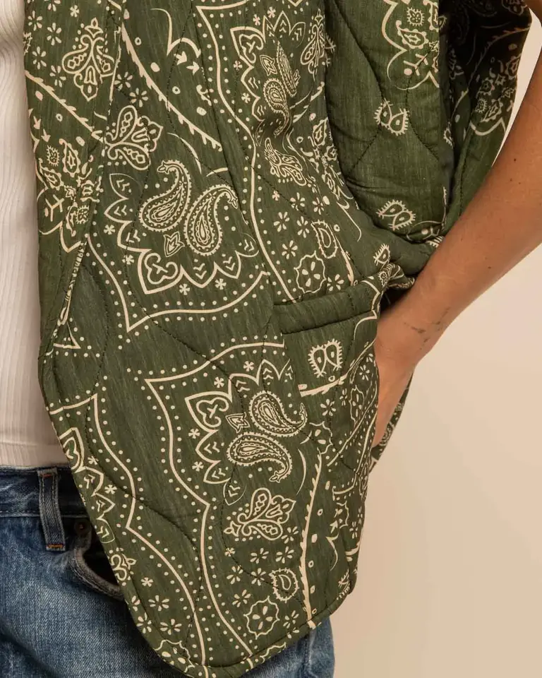 Aokyanos Brooklyn Bandana Vest - Kaki