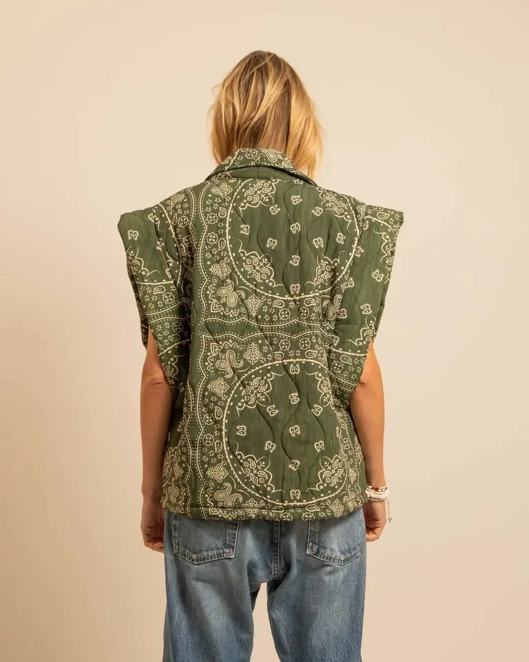 Aokyanos Brooklyn Bandana Vest - Kaki