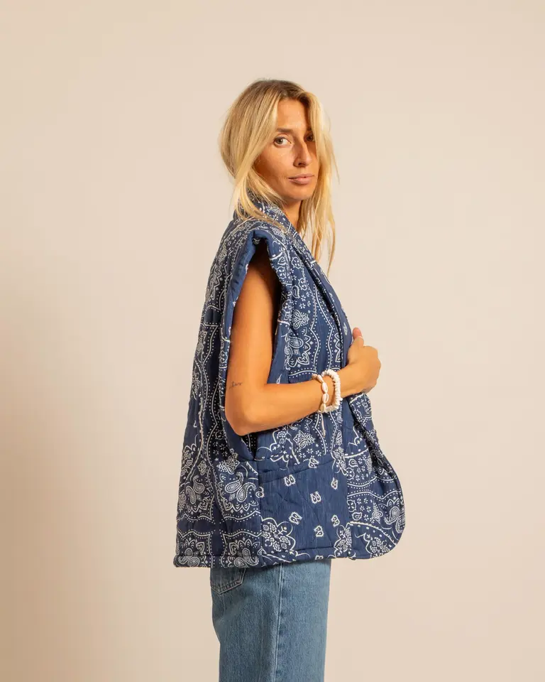 Aokyanos Brooklyn Bandana Vest - Navy