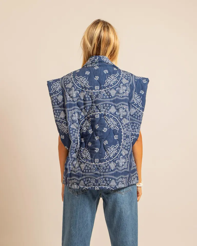 Aokyanos Brooklyn Bandana Vest - Navy