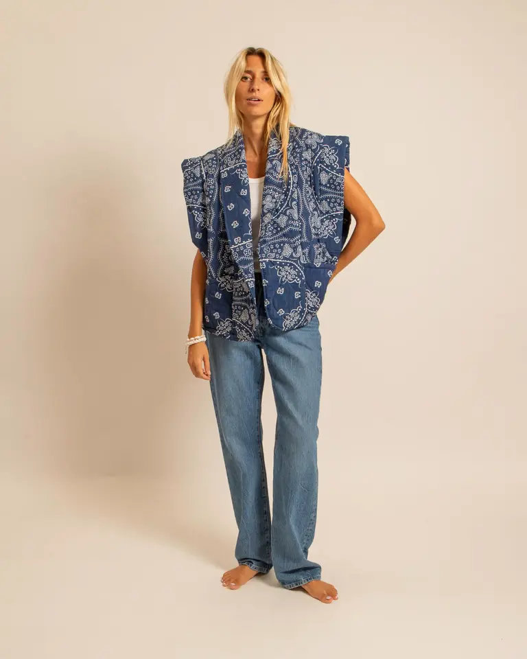 Aokyanos Brooklyn Bandana Vest - Navy
