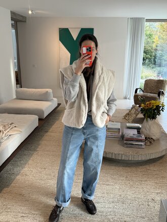 Aokyanos Brooklyn Gilet Sherpa - Crème