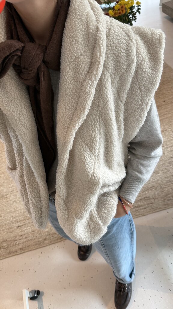 Aokyanos Brooklyn Gilet Sherpa - Crème