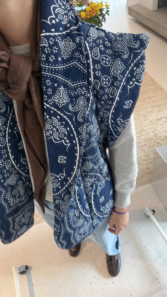 Aokyanos Brooklyn Bandana Vest - Navy