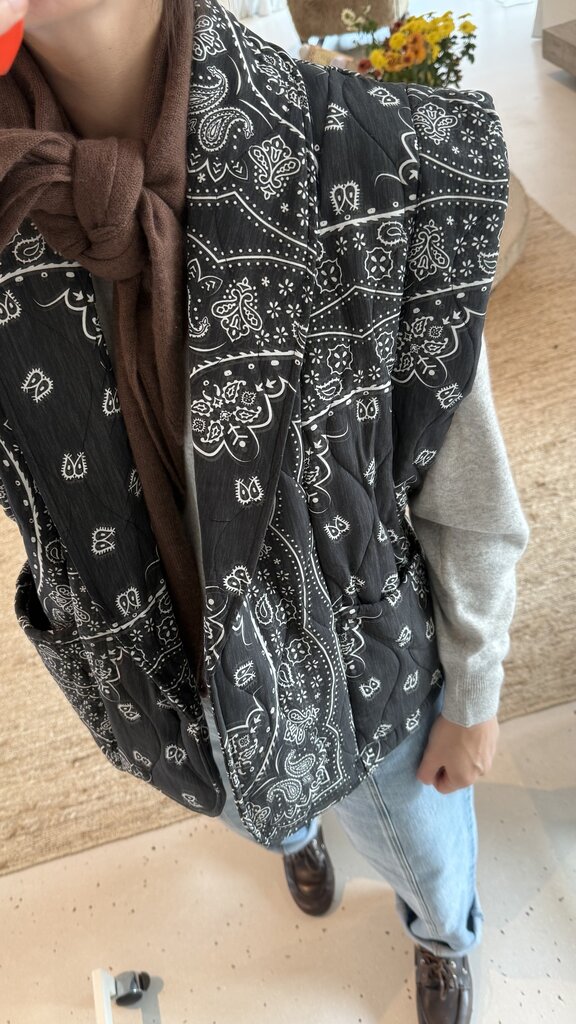 Aokyanos Brooklyn Bandana Vest - Anthracite