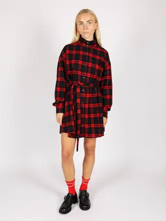 NOTED Bibi Checked Dress - Dark Blue/Red