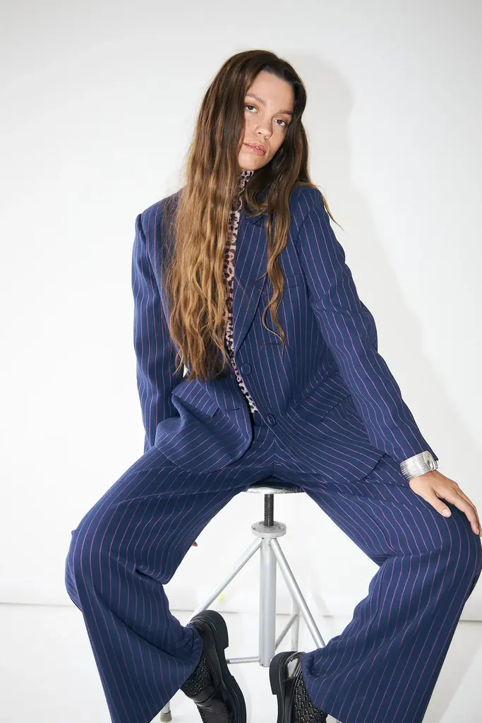 Lolly's Laundry Ryan Blazer - Dark Navy/Pink