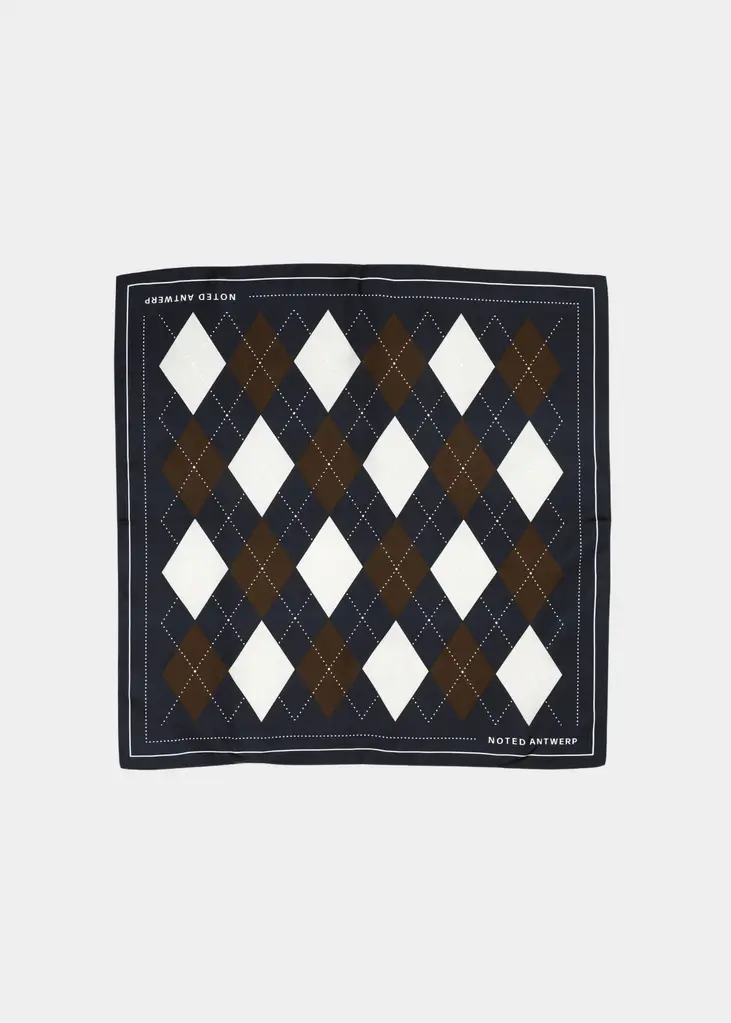 NOTED Alice Mini Scarf - Brown/Blue