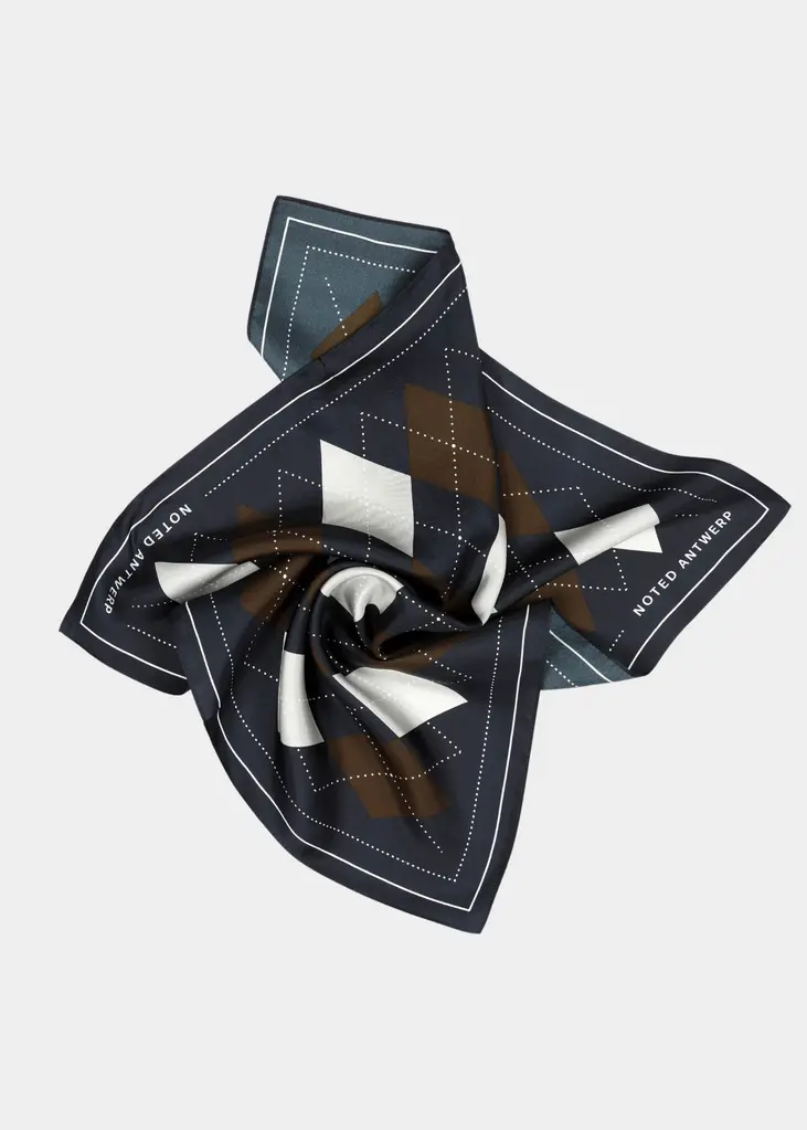 NOTED Alice Mini Scarf - Brown/Blue