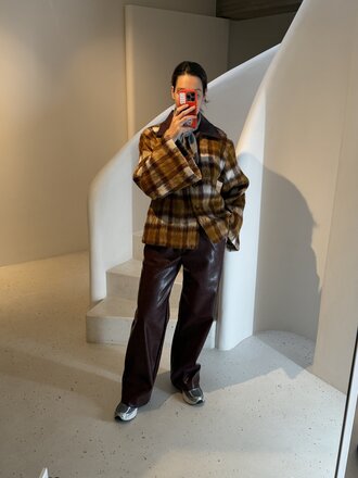 RE/BORN Maggy pants - Crocco brown