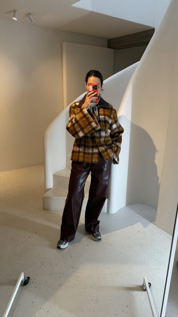 RE/BORN Maggy pants - Crocco brown