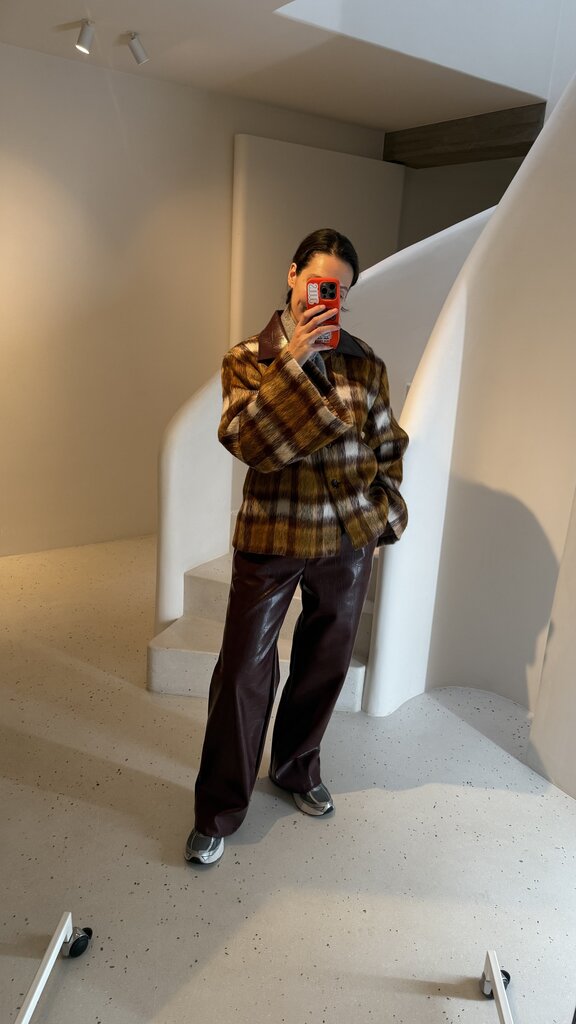 RE/BORN Maggy pants - Crocco brown