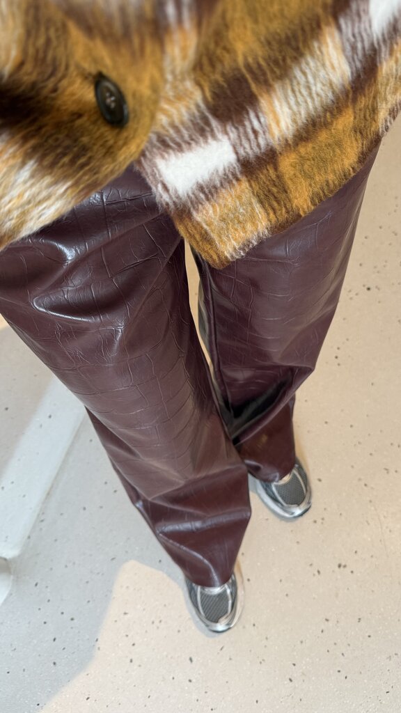 RE/BORN Maggy pants - Crocco brown