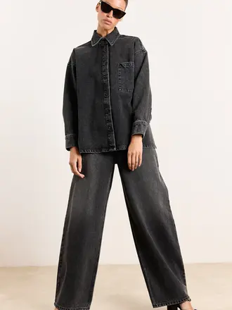 Studio Clique Heidi denim pants - Overdye black