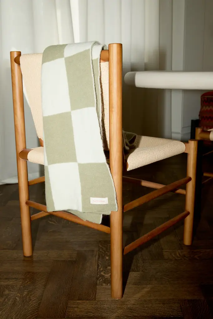 Studio Clique Suzy scarf - Green/ off white Checks