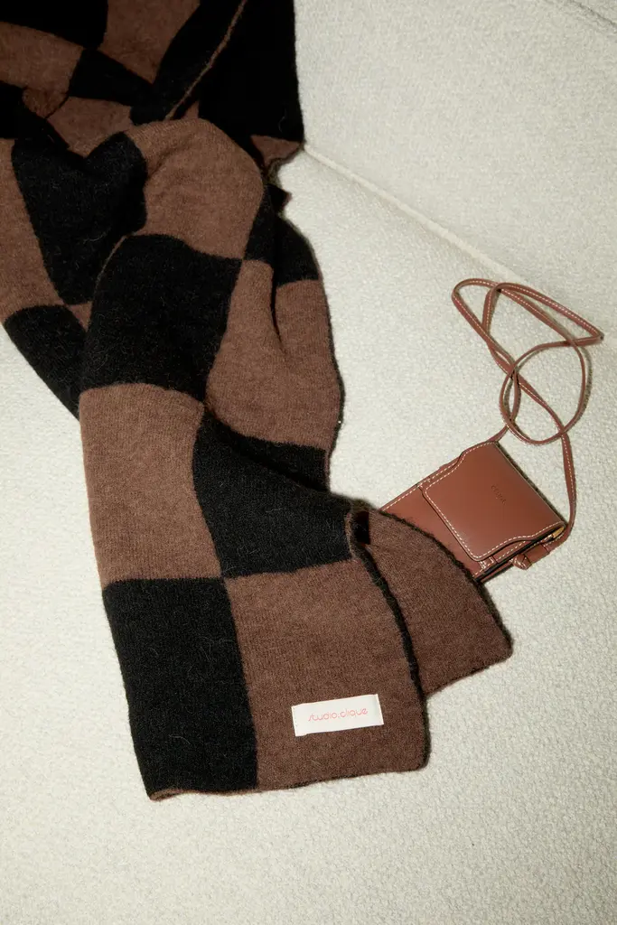 Studio Clique Suzy scarf - Brown/ black Checks