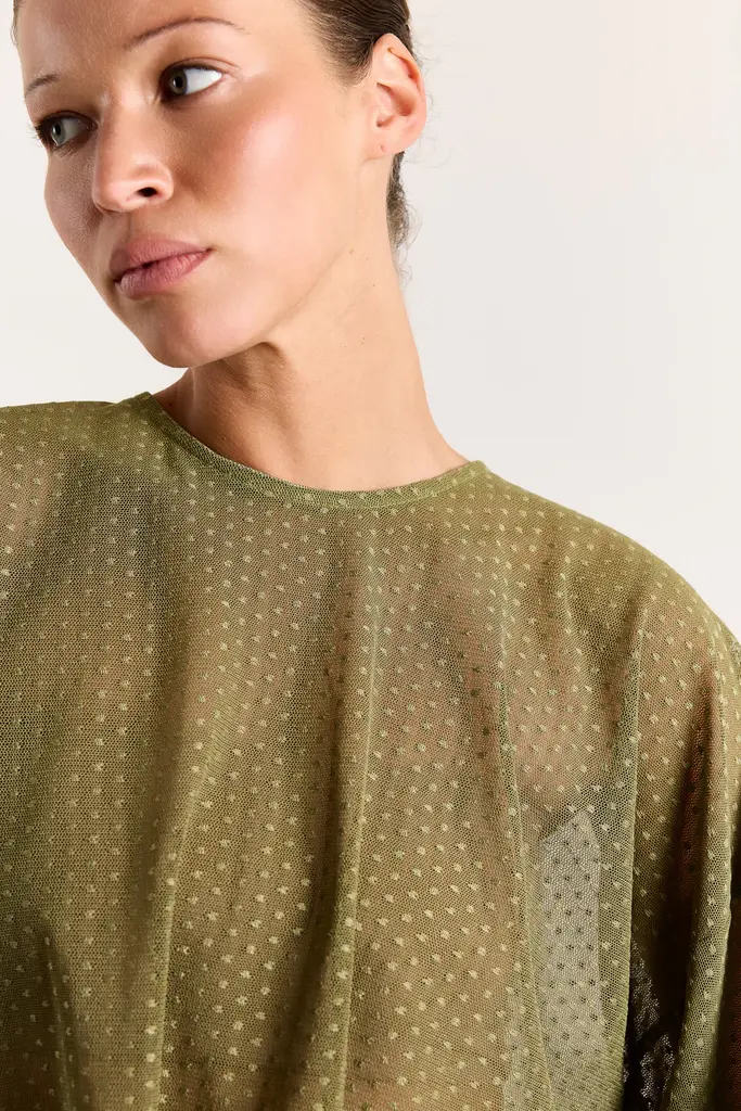 Studio Clique Lizzie blouse - Olive dots