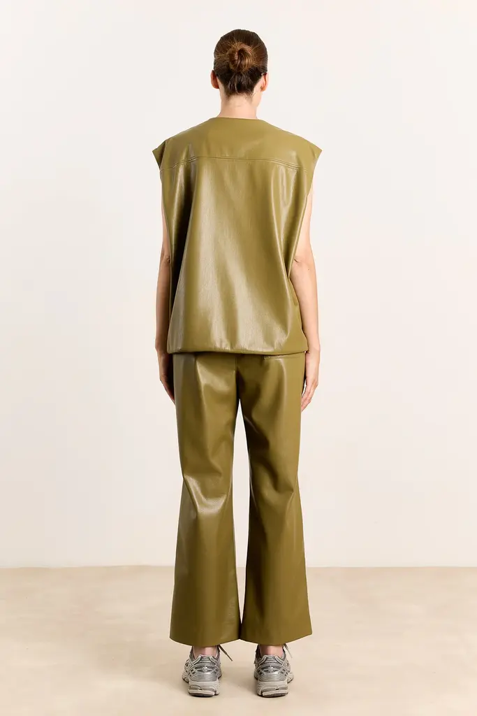 Studio Clique Odette pants - Vegan leather olive