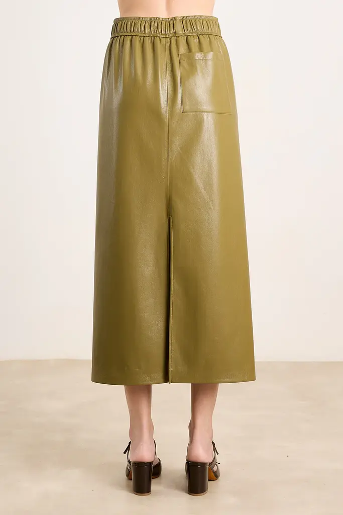 Studio Clique Beatrice skirt - Vegan leather olive