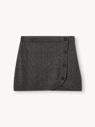 The Garment Como Mini Cable Skirt - Grey Melange