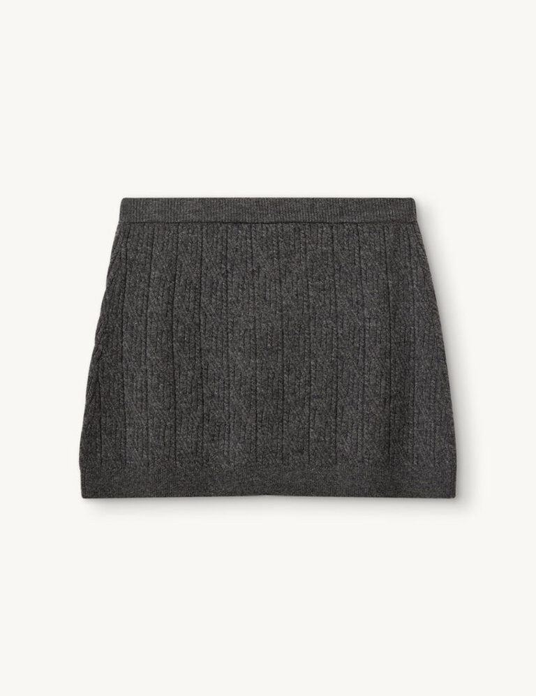 The Garment Como Mini Cable Skirt - Grey Melange