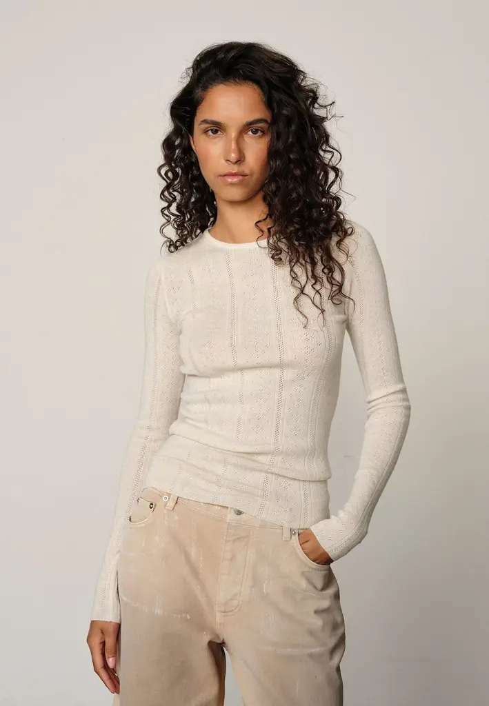 Birgitte Herskind Camb knit - Off white pointelle