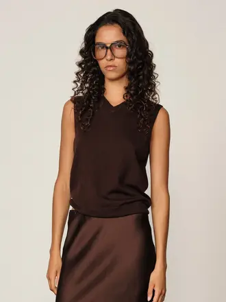 Birgitte Herskind Fabien knit top - Mahogany
