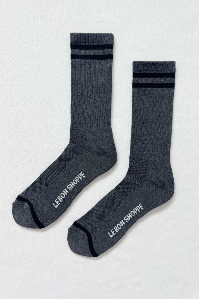 Le Bon Shoppe Extented boyfriend socks - Charcoal