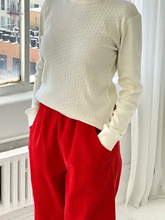 Le Bon Shoppe Pointelle fundamental tee - Cream