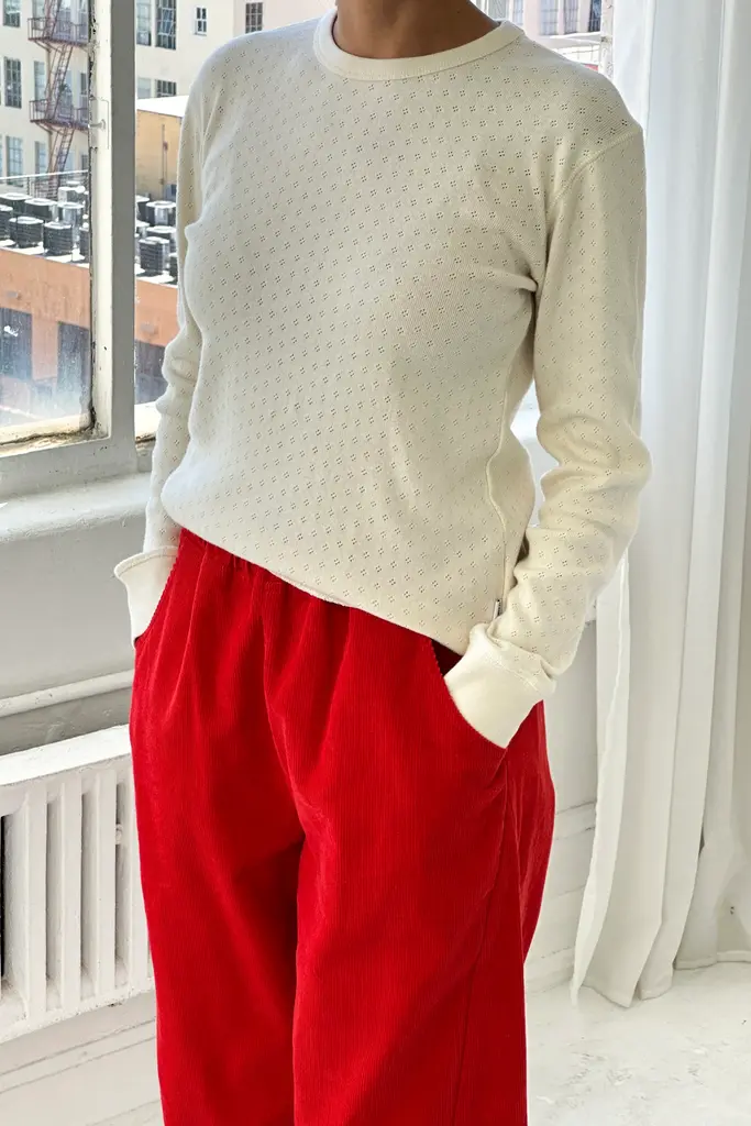 Le Bon Shoppe Pointelle fundamental tee - Cream