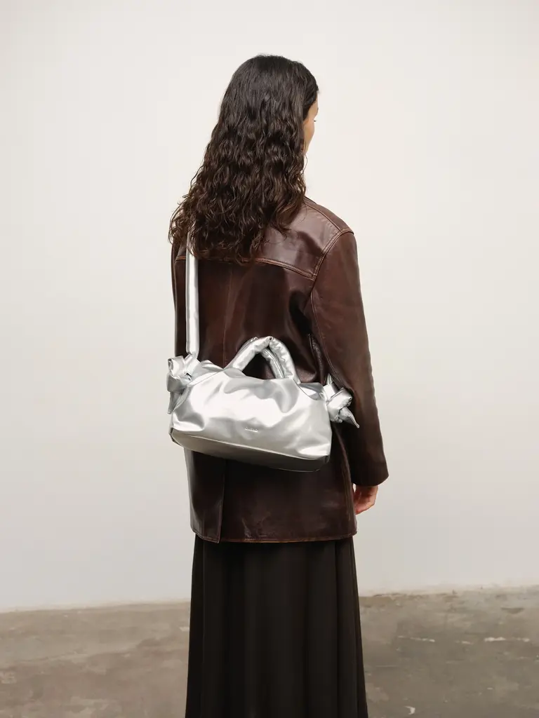 Ölend Mini Ona Vegan Leather Bag - Silver