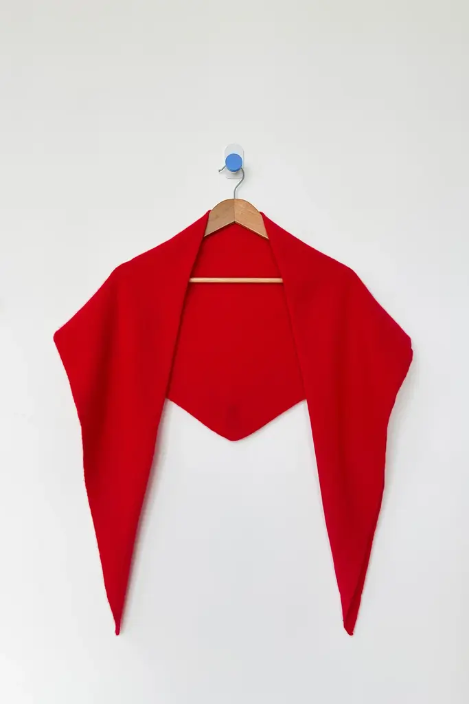 Le Bon Shoppe Cashmere Triangle Shawl - Red