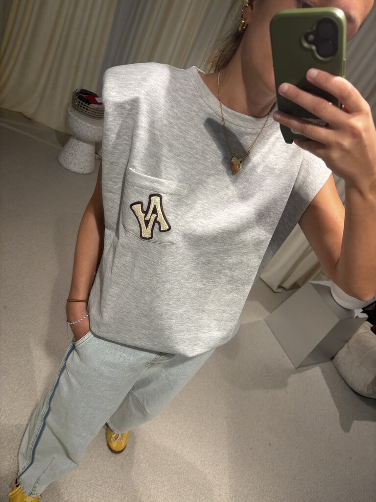 AVDW Sue Sleeveless Sweater - Grey