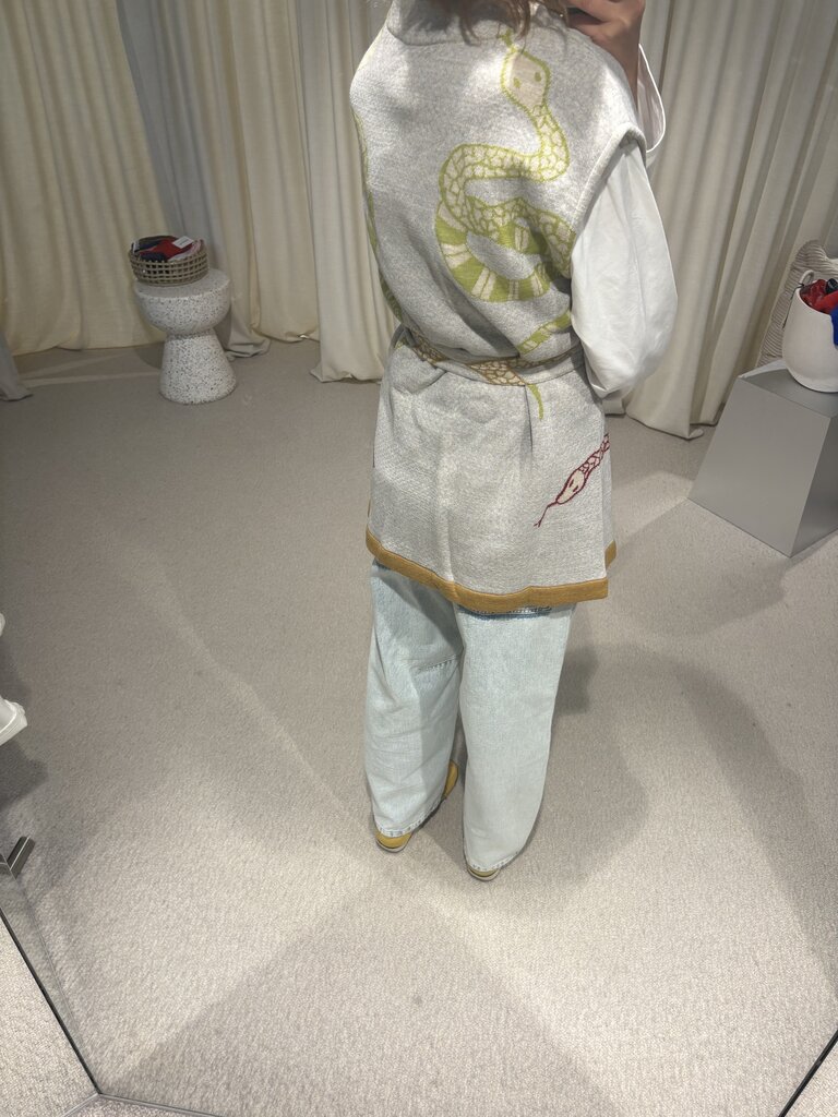 AVDW Snake Sleeveless Cardigan - Ecru