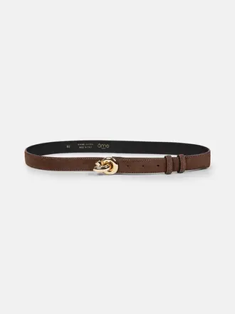 Âme Antwerp Lively Belt - Brown Suede