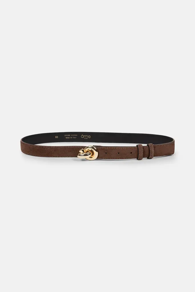 Âme Antwerp Lively Belt - Brown Suede