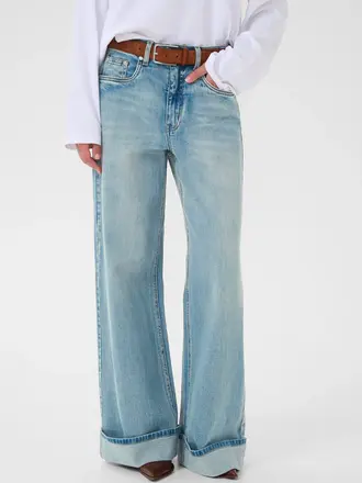 Gestuz Sara Wide Jeans - Washed Blue L:32