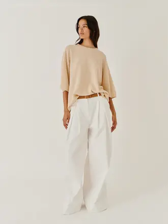 The Garment Como Oversized Tee - Macadamia