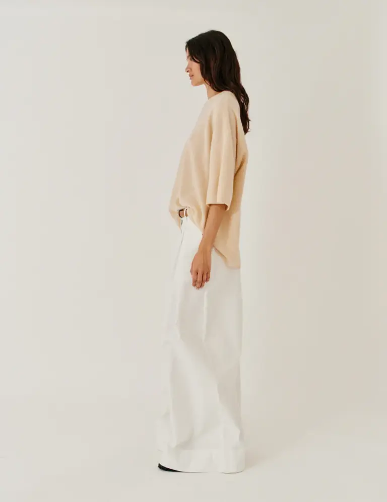 The Garment Como Oversized Tee - Macadamia