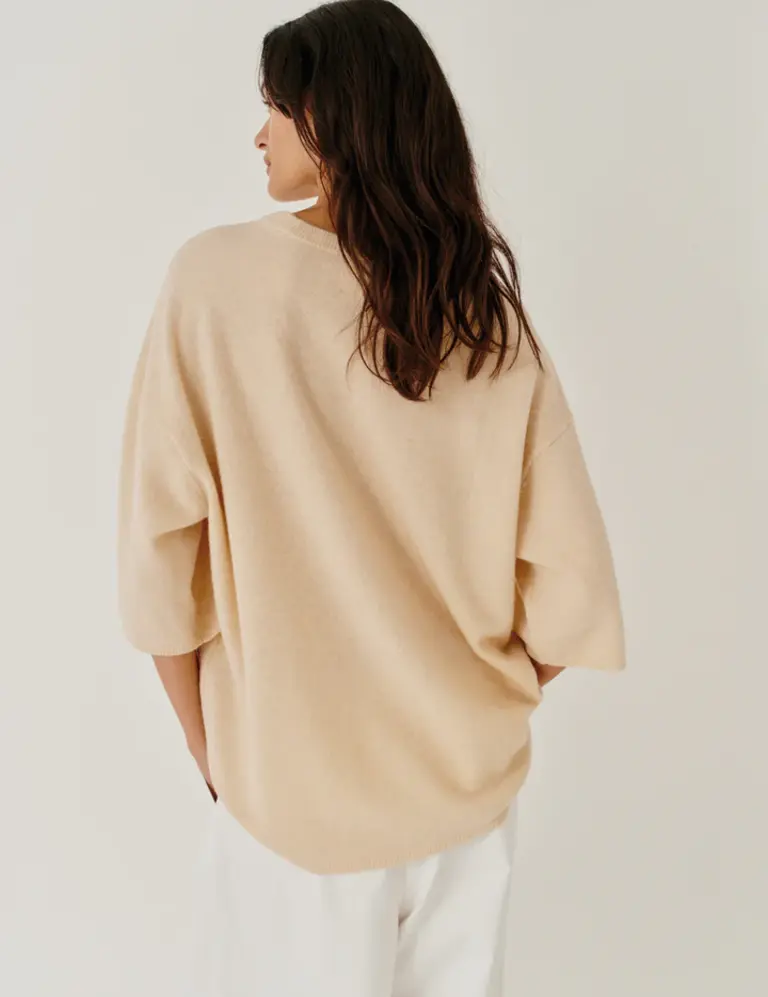 The Garment Como Oversized Tee - Macadamia