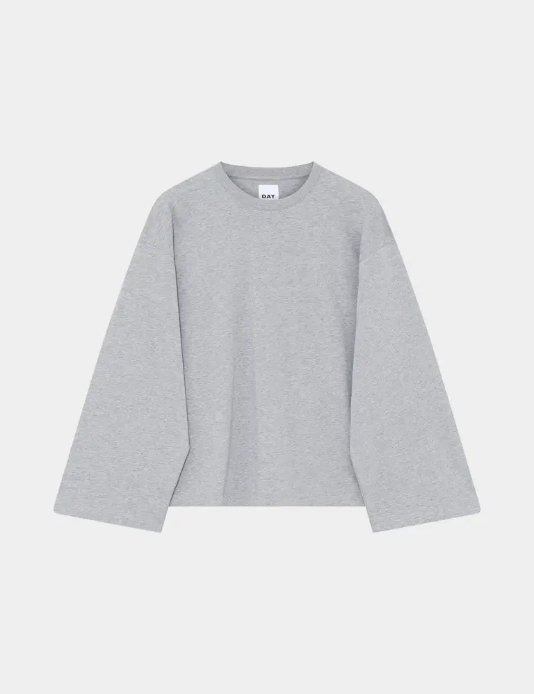 DAY Golda Heavy Jersey - Light Grey Melange