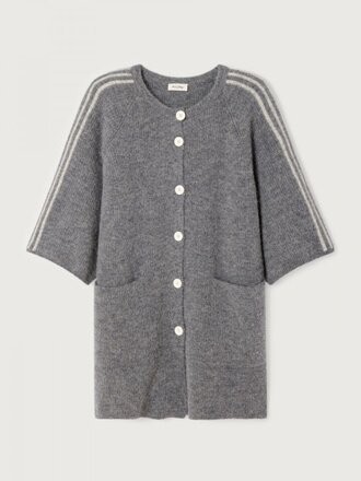 American Vintage Vitow Long Gilet - Acier Chine